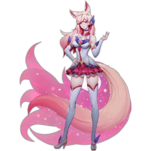 лига легенд ари звездная защитница, star guardian ahri, ahri звездная защитница, заказать парик лига мобайл ледженд, ahri star guardian концепт арт