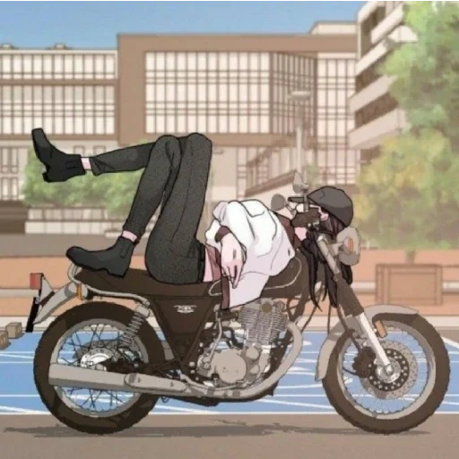 аниме, аниме идеи, мотоцикл арт, аниме мотоцикл, манга мотоцикл