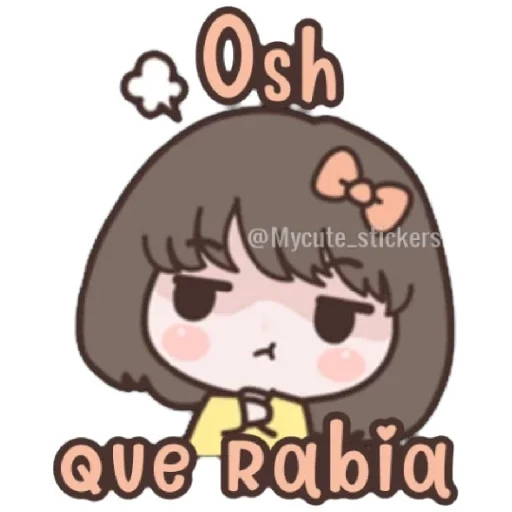 kawaii, anime, lindos dibujos, pegatinas kawaii, telado linda branquia