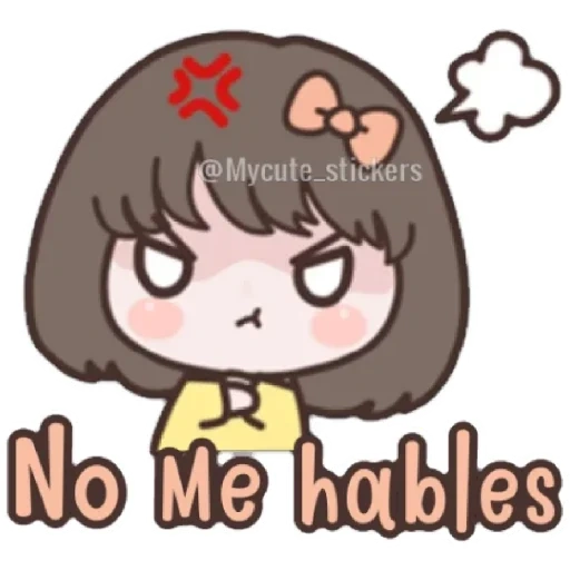 kawai, figure, kawai sticker, telado cute girl sticker