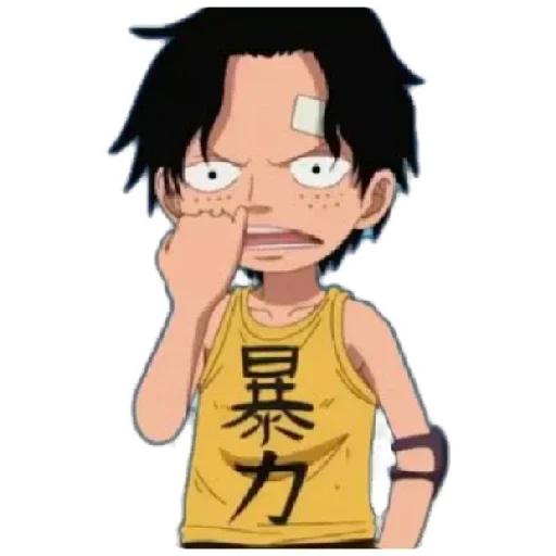 luffy ace, the road flying face, van pis lufi, lufi baby, manchi de roufey