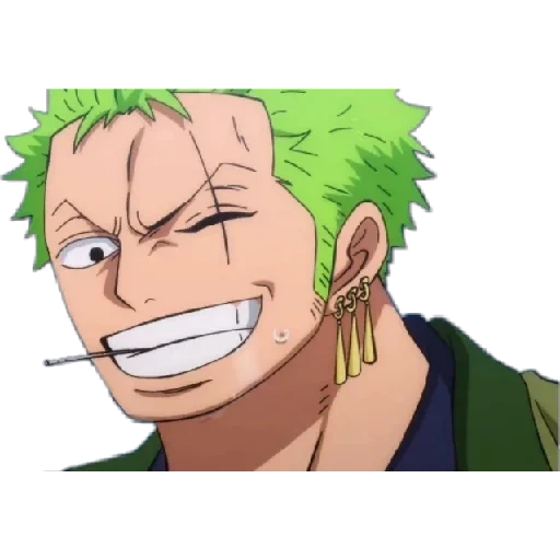 zoro, anime, zoro smile, zoro tersenyum, karakter anime