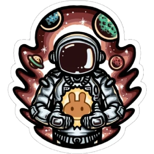 astronaut, astronaut, space pilot, astronaut sticker