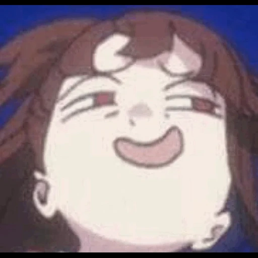 memes de anime, asuko kagari, el anime es divertido, academia de brujas, smiles kagari asuko captura de pantalla de llanto