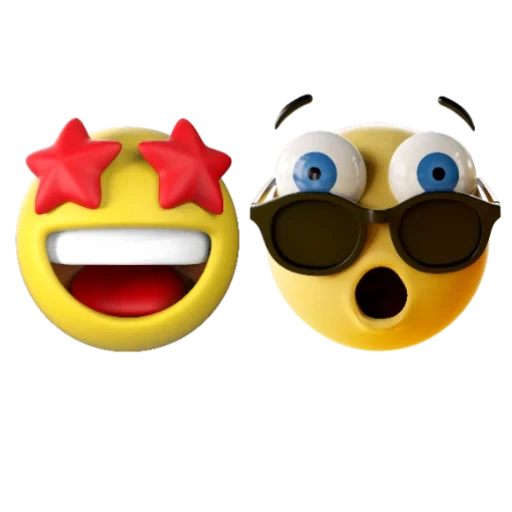 3 d smilles, soft emoticons, the emoticons are beautiful, smiley glasses are black, modern emoticons