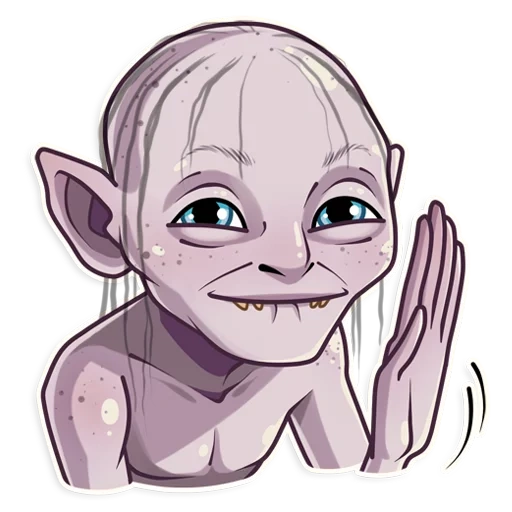 gollum stickers telegram, gollum stickers telegrams, gollum stickers, stexters of the lord of rings telegram, gollum