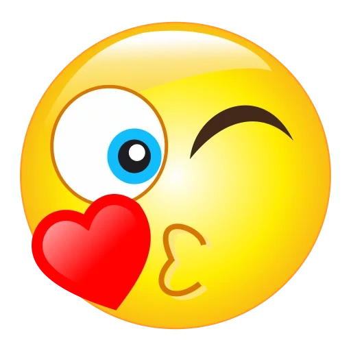 smileik's heart, smiley kiss, big emoticons, smiley kiss, smileys with kisses