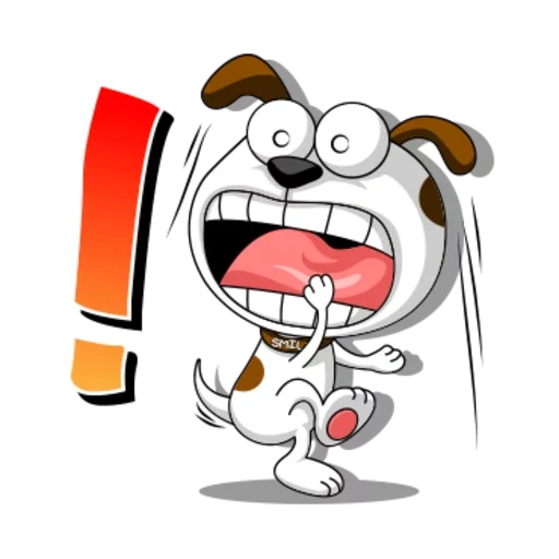 funny, otis dog, dog white, cartoon dog, dog funny cartoon