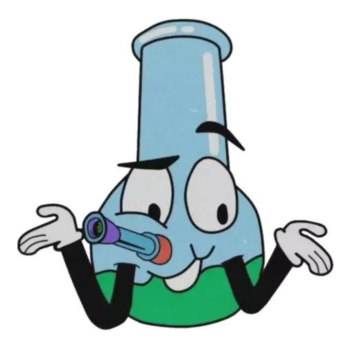 bong, illustration, bonger cartoon, snidely whiplash, produits chimiques pour dessins animés