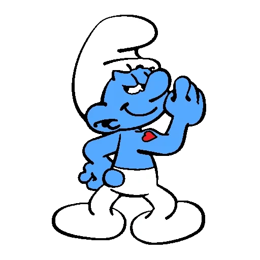 pitufo, hombre smurfic, gruñido smurfiki, personajes de pitufos, pitufo bebé pitufo