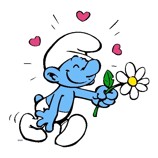 smurfs, smurfs, pahlawan smurf, smurf mudah, smurfic dengan bunga