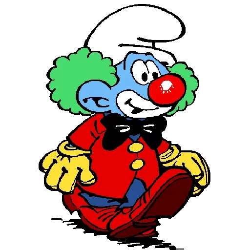 schlümpfe, schlumpfclown, schlimmfischer clown, schlumpfkünstler, rätsel smurfiki