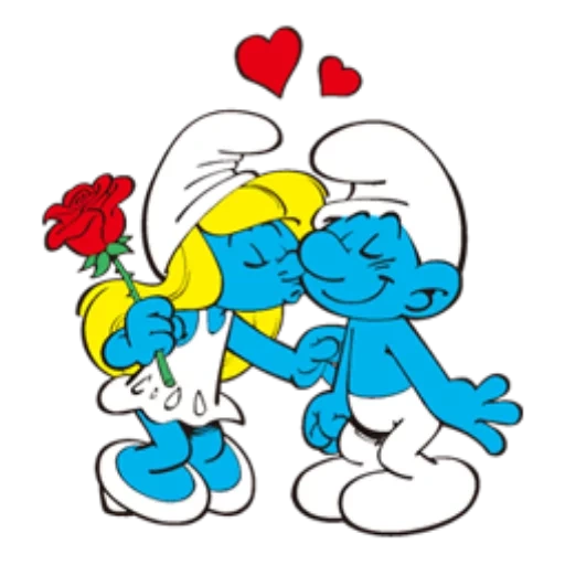 i puffi, l'eroe dei puffi, personaggi puffi, smurf smurf love, puffo bacio puffo