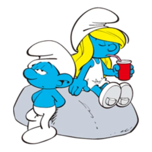 pitufo, héroes de los pitufos, dibujo de los pitufos, pitufos smurfetta, caracteres smurfic