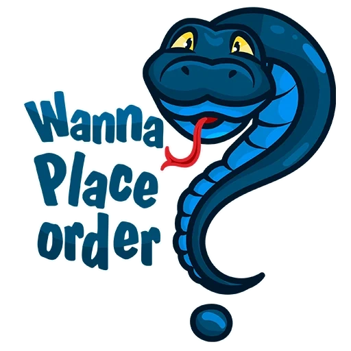 autocollant bleu de serpent, autocollant de serpent, coller un serpent, cobra snake, snake logo