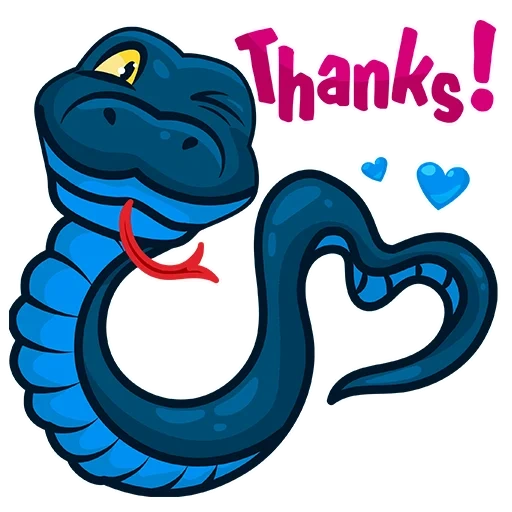 snake blue sticker, stiker telegram ular, snake sticker, kartun ular, snake blue