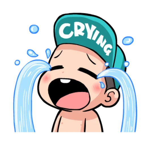 anime, baby stickers, watsap baby vape, stickers, cry