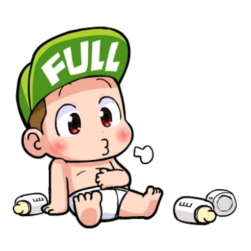 baby el chavo mendengarkan, bayi menggambar, stiker, boy, buku teks