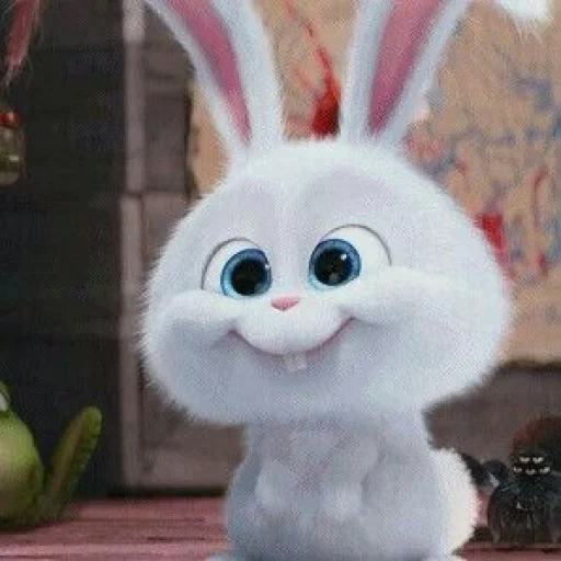 кролик снежок, злой кролик, кролик, зайки, кролик милый