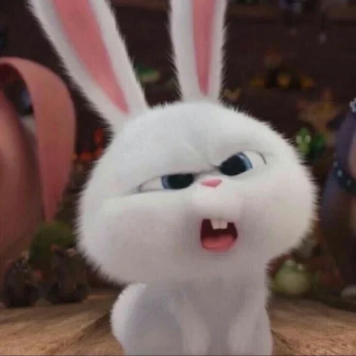 vie secrète de la maison rabbit, evil bunny, rabbit snowfield life of pets 1, lapin, evil rabbit 4k