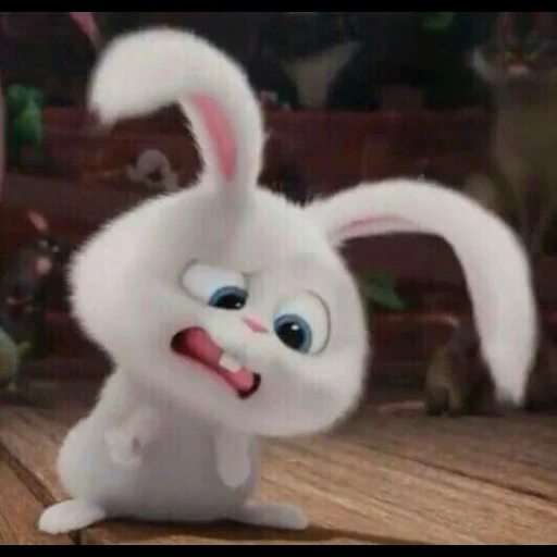secret life of pets rabbit, bunny from the cartoon life life, rabbit snowball, secret life of pets hare, hare from the cartoon rabbit snowball