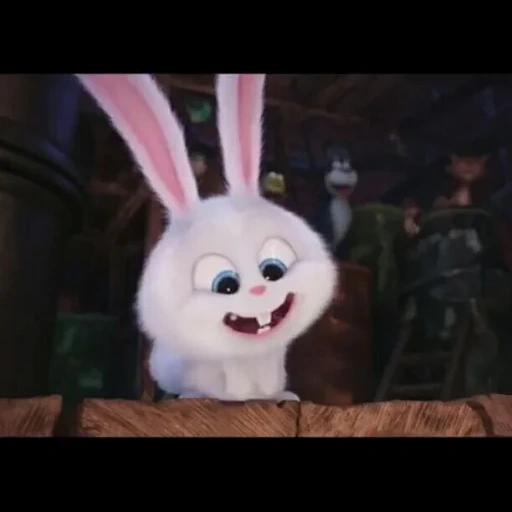 vida secreta de animais de estimação rabbit snowball, a vida secreta dos animais de estimação kro, rabbit snowball, rabbit neve azul, little life home rabbit snowball