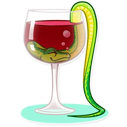 ular, gelas anggur, botol, gelas anggur kartun, latar belakang gelas anggur transparan