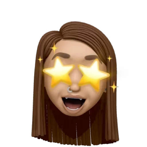 emoji mädchen, mädchen, animoji mädchen, memoji, emoji star in ihren augen