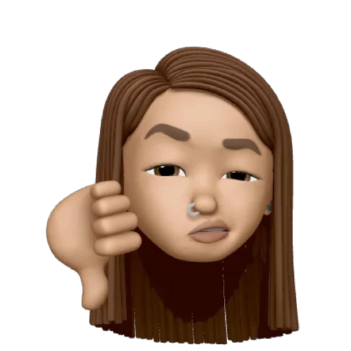 gadis emoji dengan rambut coklat, stiker untuk whatsapp, animoji memoji, emoji girl iphone, emoji