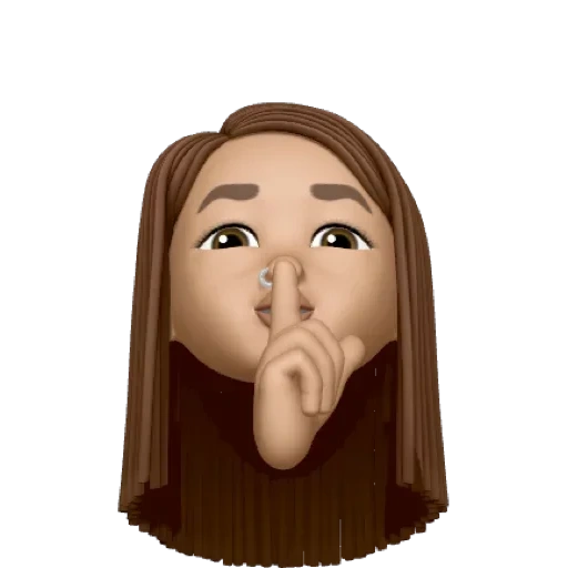 emoji chica con cabello castaño, pegatinas para whatsapp cool, niña emoji, emoji, pegatinas telegrama
