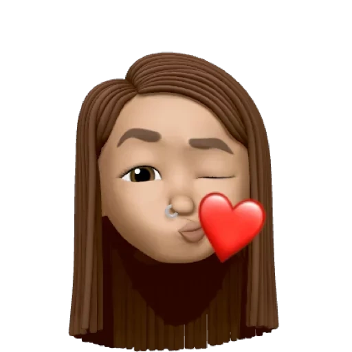 rostros emoji, animoji memoji, emoji girl with brown hair, zdoji girl, memoji