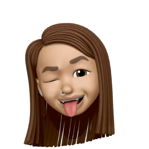 child, girl, animoji girl with brown hair, the first person, cat who laughs memoja