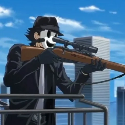 topeng wajah, dalang, anime topeng sniper, tianku penembak jitu baru, penembak jitu tian cool xin pan
