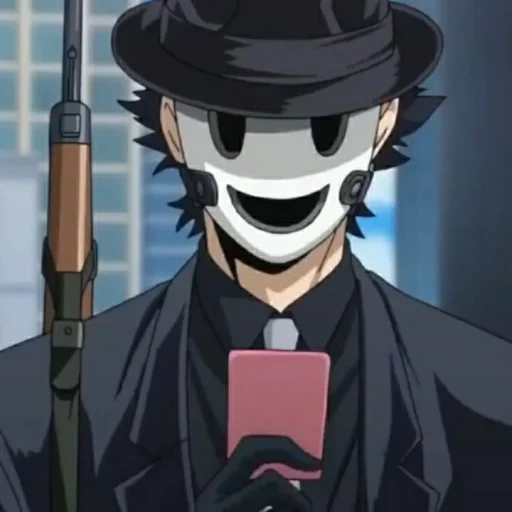 anime, cartoon character, sniper mask animation, sniper mask best pfps, high rise invasion sniper mask unmasked