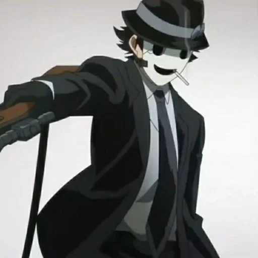 anime boy, tenkuu shinpan, tianku xinpan sniper, sharpshooter mr tianku xinpan, tianku xinpan mask sniper smoke