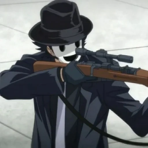 karakter anime, invasi surgawi, high rise invasion, sky cool new pan mask sniper, penembak jitu tian cool xin pan