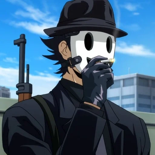 usd, tenku shinpan, personagem de anime, atirador de elite sr tian cool new pan, sniper de máscara de invasão do céu