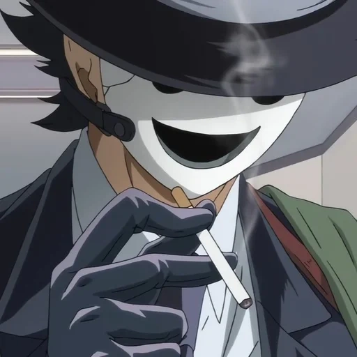 anime, der anime ist lustig, anime charaktere, mr sniper tenkuu shinpan, maske scharfschütze blockieren bildschirmanime