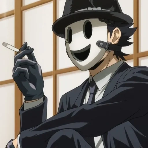 karakter anime, anime tn mask, manusia ke anime topeng, grigory efimovich rasputin, tenkuu shinpan mask sniper
