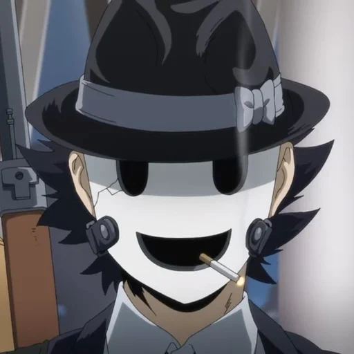 máscara de anime, shinpan de tenkuu, francotirador tenkuu shinpan, sr sniper tenkuu shinpan, tenkuu shinpan mask sniper spike