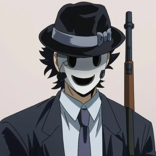 menino anime, personagem de anime, sniper de máscara tianku new pan, máscara de sniper tenku shinpan riko, tianko new pan máscara sniper sniper spurs