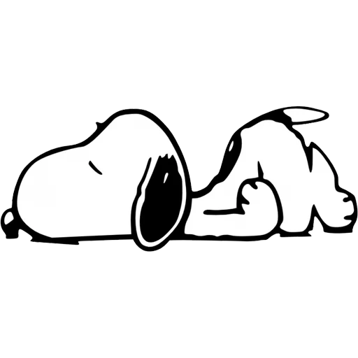 snoopy, snoopy's tattoo, snoopy is lying down, snoopy is lying on his back, snoopy sketch