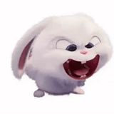 conejito psicópata, bola de nieve de conejo, dibujos animados de bola de nieve de conejo, la vida secreta de las mascotas, vida secreta de las mascotas 2 bola de nieve de conejo