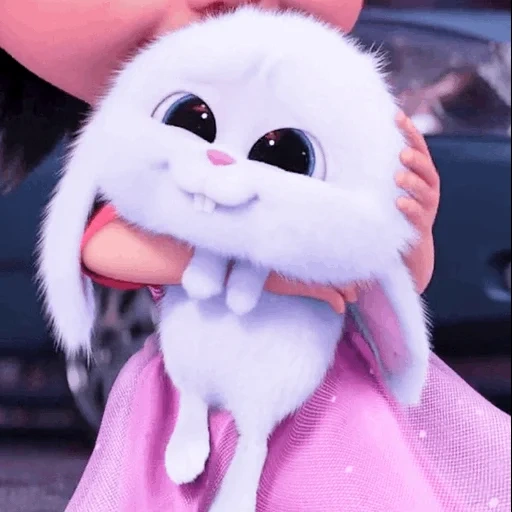 snowball di coniglio, cartone animato di palle di neve di coniglio, piccolo vita degli animali domestici bunny, little life of pets rabbit, vita segreta degli animali domestici hare snowball