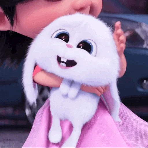 boule de neige de lapin, rabbit cartoon snowball, little life of pets bunny, petite vie des animaux de compagnie lapin, vie secrète des animaux de compagnie hare snowball