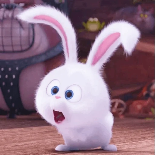 bola de neve de coelho, hare de cartoon rabbit snowball, última vida de coelho doméstico, a vida secreta dos animais de estimação, little life of pets rabbit