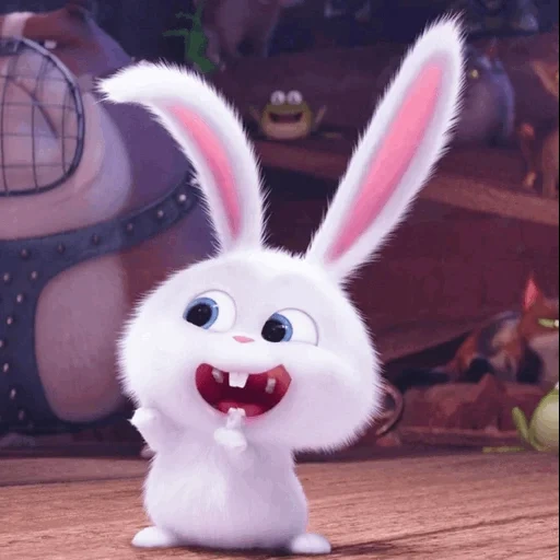 rabbit snowball, hare of cartoon secret life, the secret life of pets hare, little life of pets rabbit, secret life of pets hare snowball