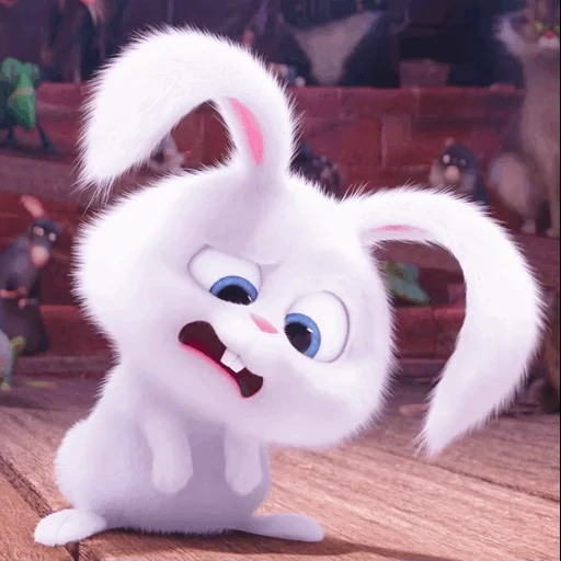 snowball di coniglio, la palla di neve del coniglio è stata descritta, la vita segreta degli animali domestici hare, snowball l'ultima vita degli animali domestici, little life of pets rabbit