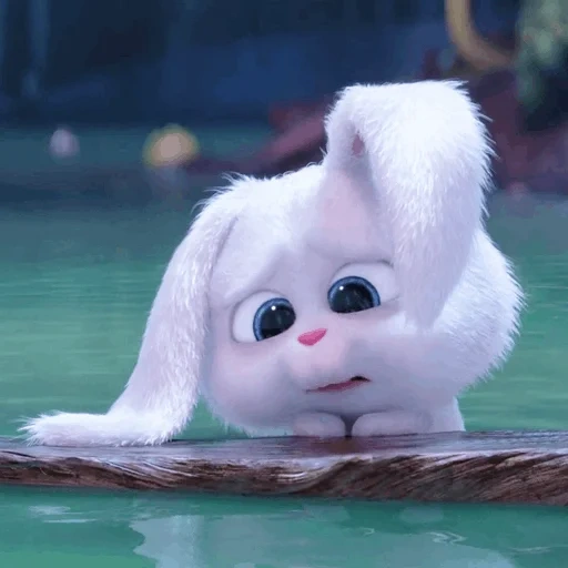 gato, vida secreta, bola de nieve de conejo, dibujos animados sobre el conejito, última vida de mascotas bola de nieve