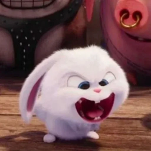 rabbit snowball, rabbit snowball cartoon, the secret life of pets, little life of pets rabbit, secret life of pets 2 rabbit snowball